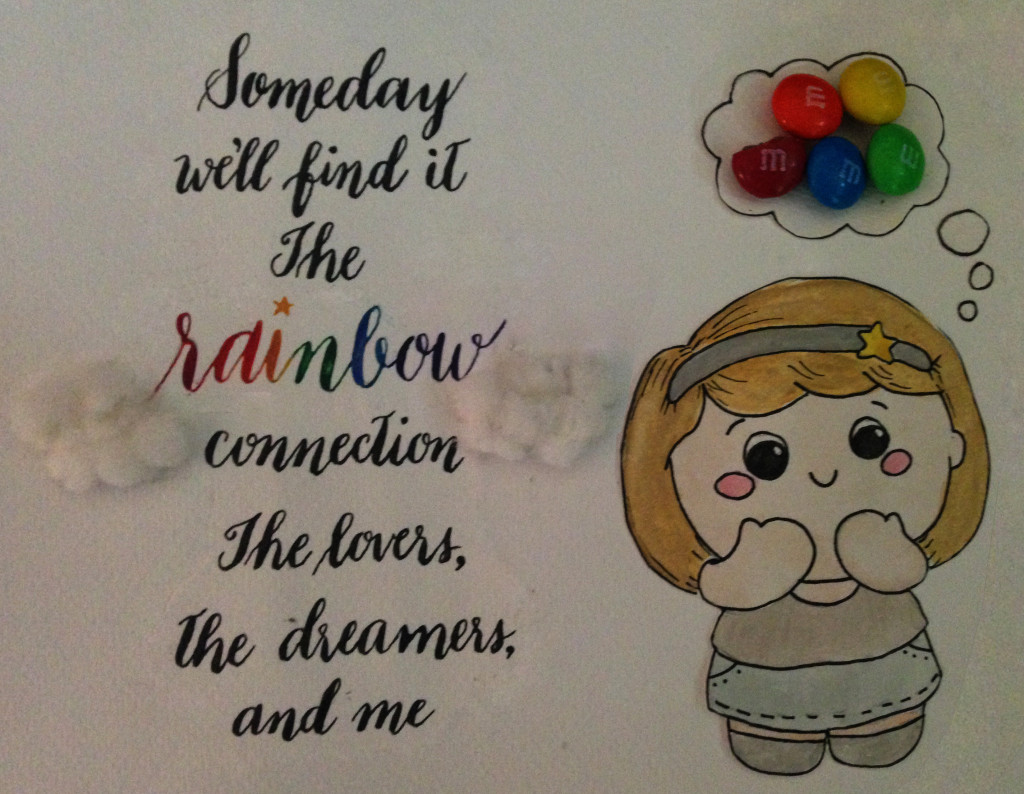 rainbow connection lyrics M&M's drawing doodle